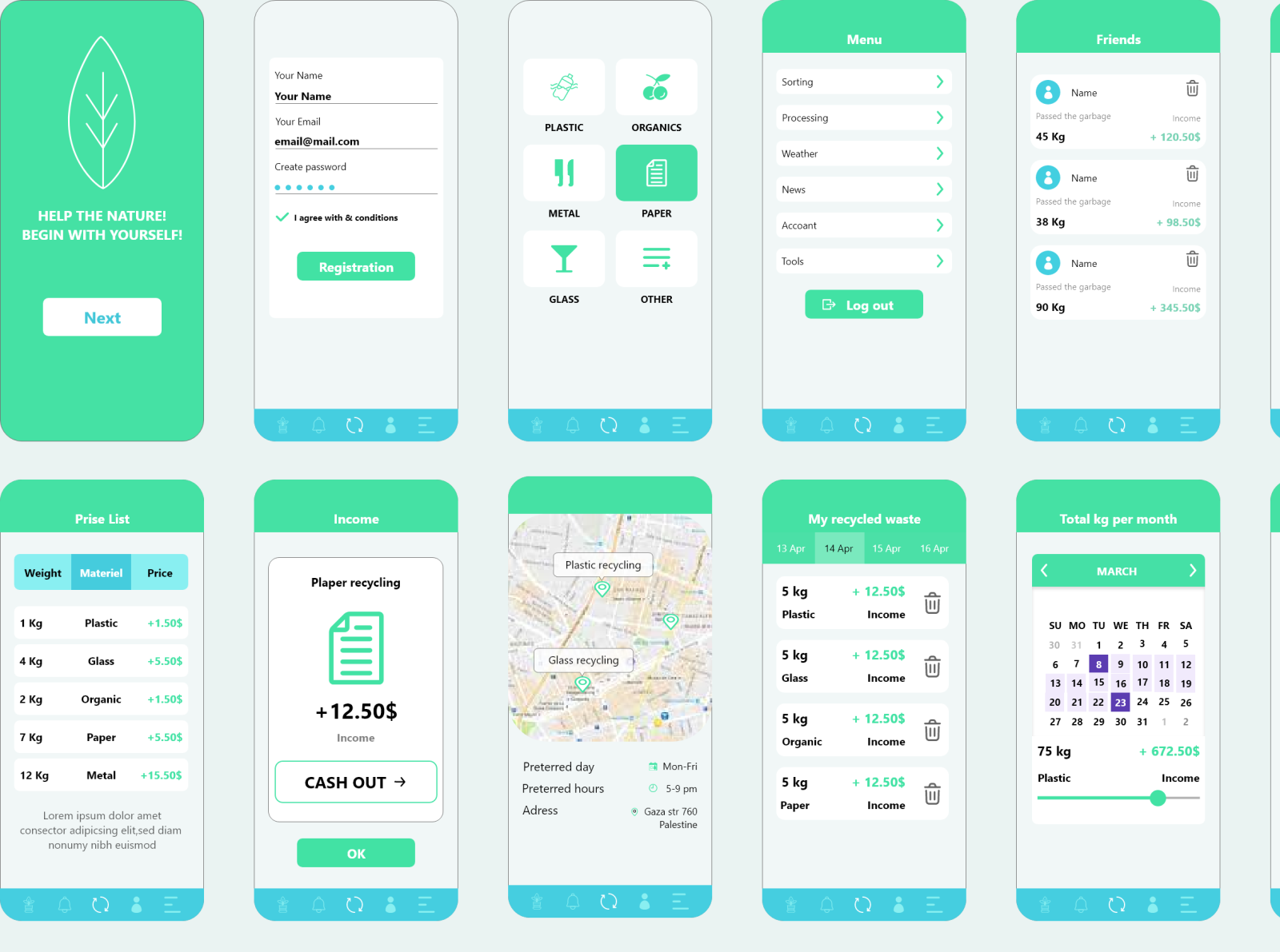 ux ui design by jamal wael on Dribbble