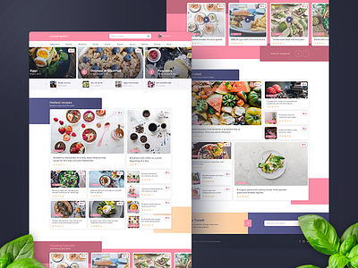 Recipes Website Shot delicious fit food homepage ingredients organic recipes ui ux website