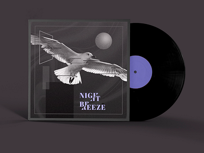 Jacket's desgin bird breeze design japan minimal music night record record cover record label seagull tokyo