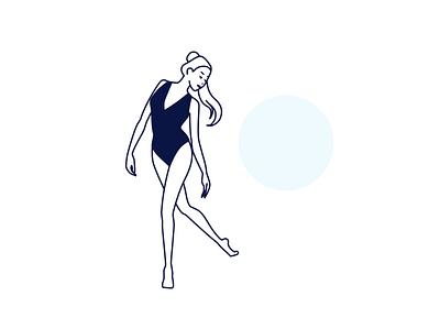 Woman ballet design girl illustration japan minimal sketch tokyo vector woman