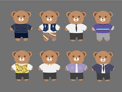 Haechan NCT as a Bear bear design illustration kpop nct vector