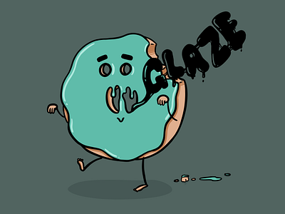 Donut Zombie... "Glaze" character donut halloween illustration procreate zombie