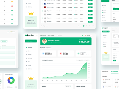 Investment Banking Dashboard design banking banking dashboard dasboard investment minimal profile design stoked