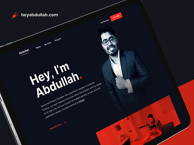 My Personal Website V0.1 landing page minimal project red trendy website