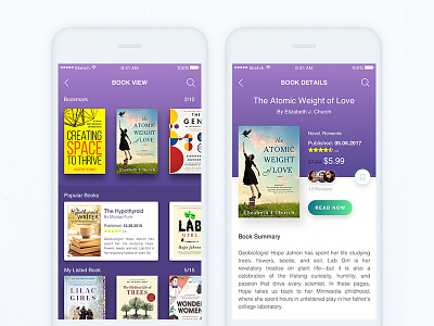 eBook App Concept app ebook ui ux