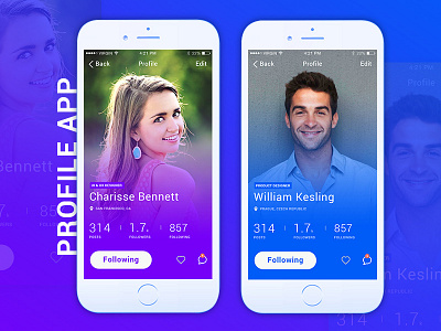 Profile App Concept app clean design flat grid minimal portfolio profile sketch ui ux