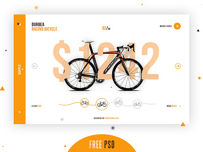 Shoply New Freebie bicycle clean color design free freebie interface landing page main page online shoply ui