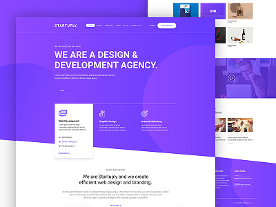Free Free (PSD) - Startuply Agency landing page