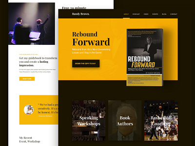 Rebouns Forward - Personal Website biography book clean creative design home page interface personal trendy ui