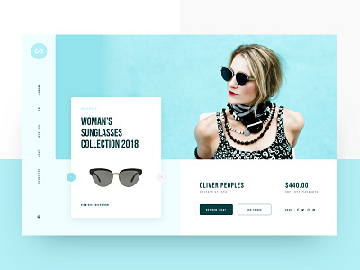 Visual Exploration agency clean creatively design header interface landing page slider trendy ui