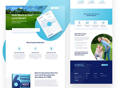 Property Wizards Website Design agency clean design interface landing page minimal property real estate real estate agent search trendy ui