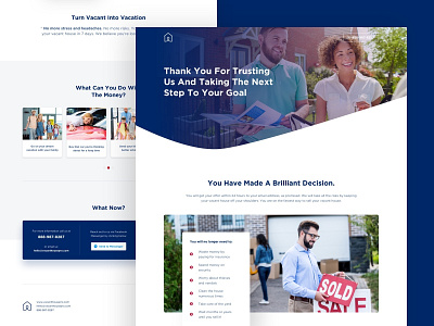 Thank You Page clean design landing page minimal real estate real estate agency thanks you page trendy ui