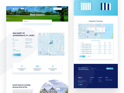 Property Search clean design landing page minimal property real estate real estate agency search trendy ui