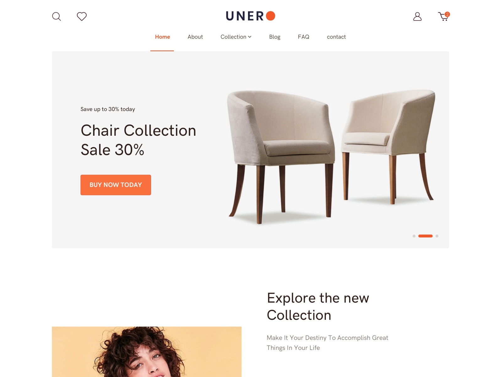 UNERO eCommerce website design by Abdullah Un Noman for macaw on Dribbble