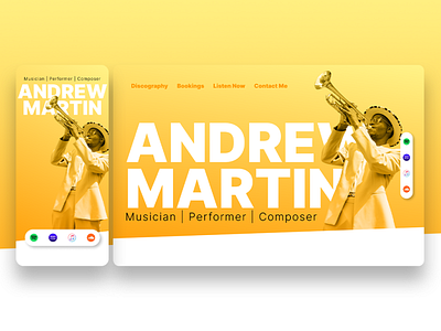 Musician Demo Portfolio branding design dotbased figma graphic design music photoshop portfolio typography ui website