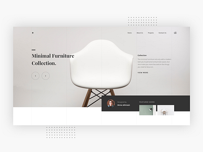 Minimal & Clean Landing Page chair clean ui furniture landingpage minimal shot top typography ui ui design website whitespace