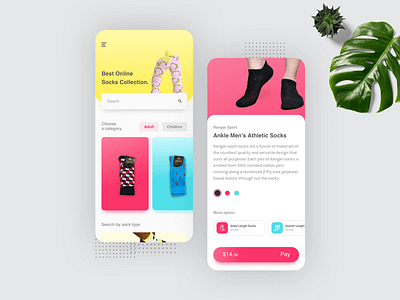 E-commerce App app appdesign chair clean minimal socks typography ui uidesign web whitespace