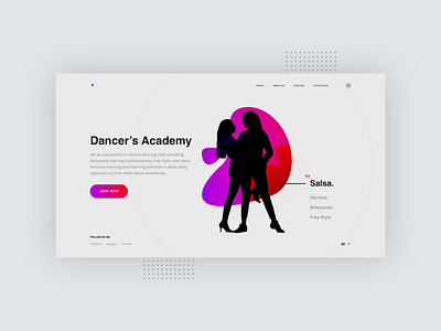 Landing Page for Dance Academy
