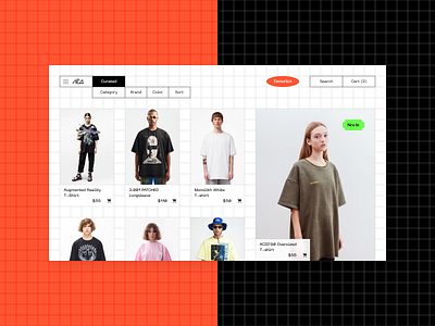 Main Page Design for Fashion Concept Store