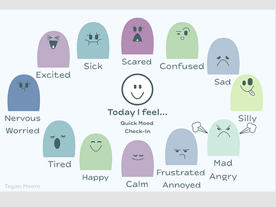 Today I feel... adobe app cute lil babies design feelings moods tracker ux