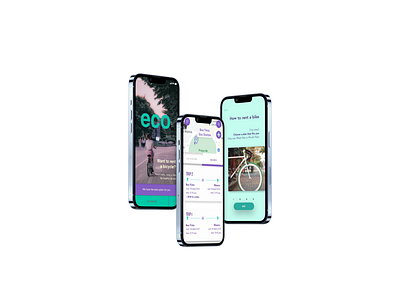 Eco Bike: rent a bicycle any time and any station design system mobile app product design responsive website ui ux