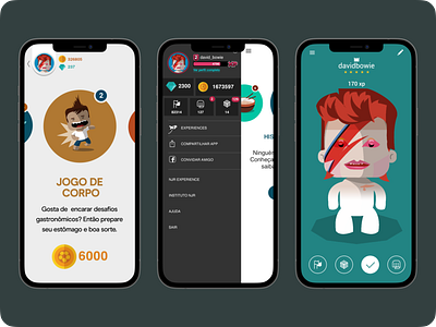 Challenge game app illustration product design service design ui ux