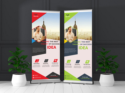 Roll Up Banner Design banner adds branding design graphic design illustration logo pup up banner roll up banner typography web banner