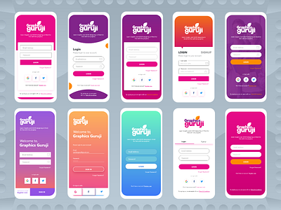 LOGIN SCREENS app design branding graphic design login screen ui uiux uiux design