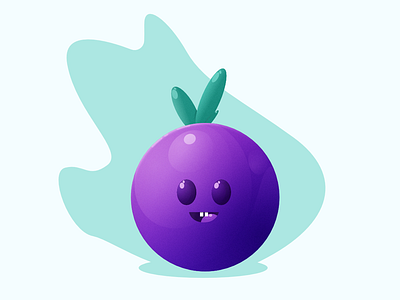 Raisin 2d affinity design drawing fruit illustration purple vector art