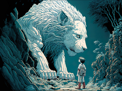 White Lion 5 illustration