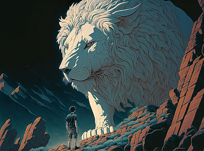 White Lion 4 illustration