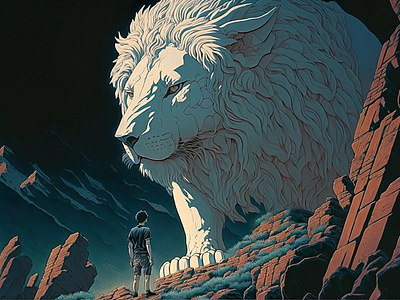 White Lion 4 illustration