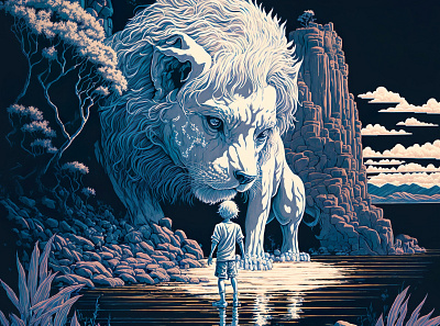 White Lion 3 illustration