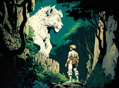 White Lion 2 illustration