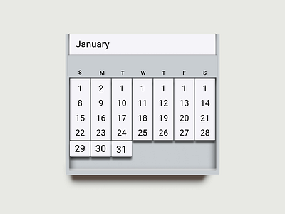 Tablet Calendar - blatant vectorized reality calendar calendar ui future of ui skeuomorphic skeuomorphism