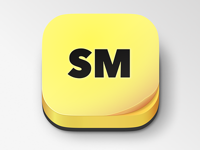 Sticky Mark: Sticky Notes powered by Markdown design icon logo macos skeuomorphic