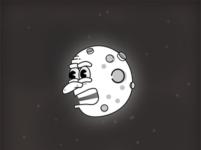 Old Bastard 1920s angry cartoon moon old