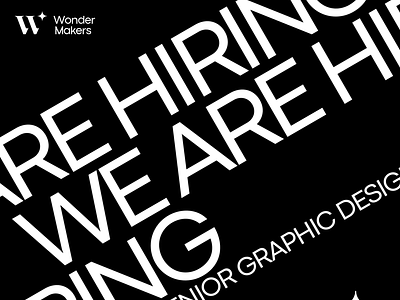 We are hiring! graphic design hiring ui ux wondermakers