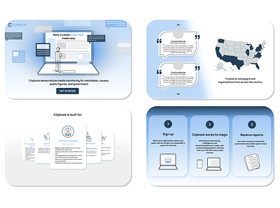 clipbook website redesign design illustration typography ui vector