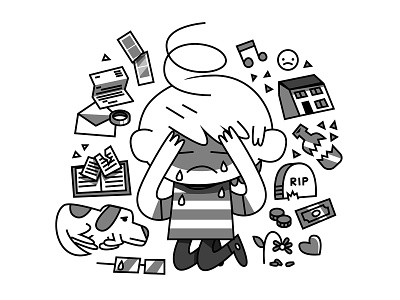 I lost track of the tears I shed ☹️ believe character character design design illustration illustrator life mental health mentalhealth sad sad face sadness vector