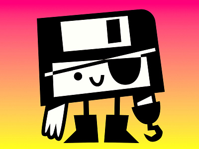 Pirate disk 💾 branding character character design cute design illustration illustrator logo pirate vector