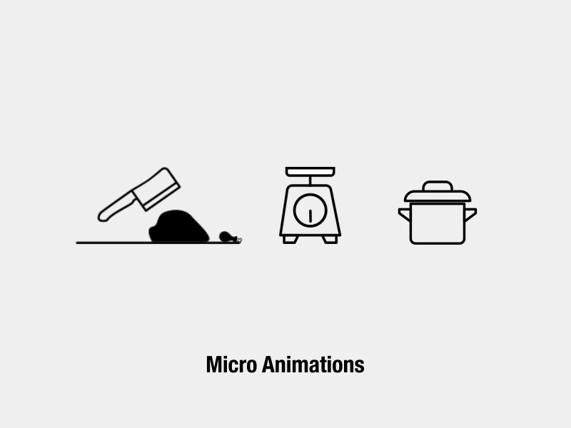 Micro Animations aftereffects animation chicken food illustration meat pressure swiggy ui design weight zomato