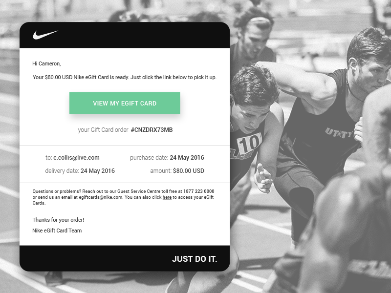 Nike Card Concept by Cameron Collis on Dribbble