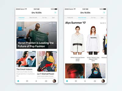 Fashion App UI