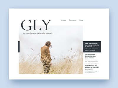GLY Desktop Landing Page hero homepage landing splash ui