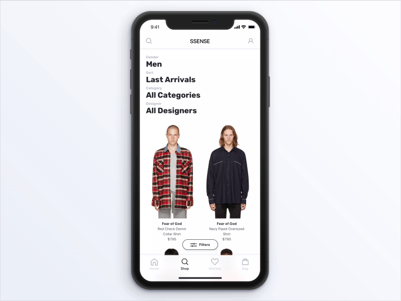 Product Page - Ssense iOS App