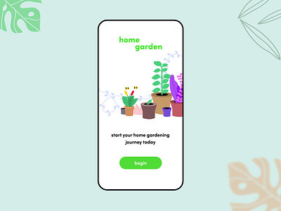 Home Garden - Onboarding adobe xd after effect animation app character animation character design design garden gardening home home gardening interaction design lottie onboarding onboarding animation ui uiux ux