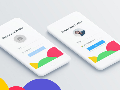 A Simple Profile Creation page app app design profile creation uiux