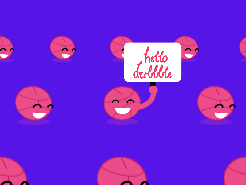 Hello Dribbble animation debut shot loop animation