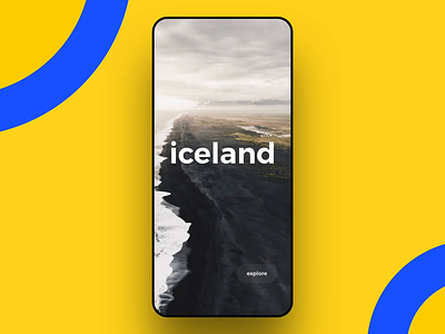 Iceland Travel app - Interaction design adobe xd after effect animation app app design design iceland iceland travel app interaction design ios iphone iphone x iphone x max travel travel app ui uiux ux
